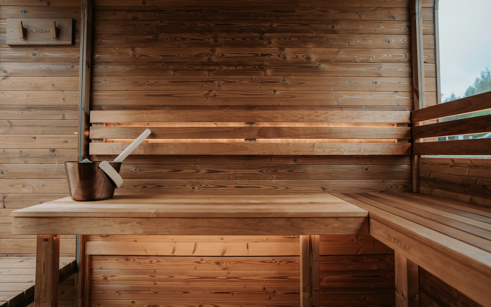 Ahşap sauna oturakları